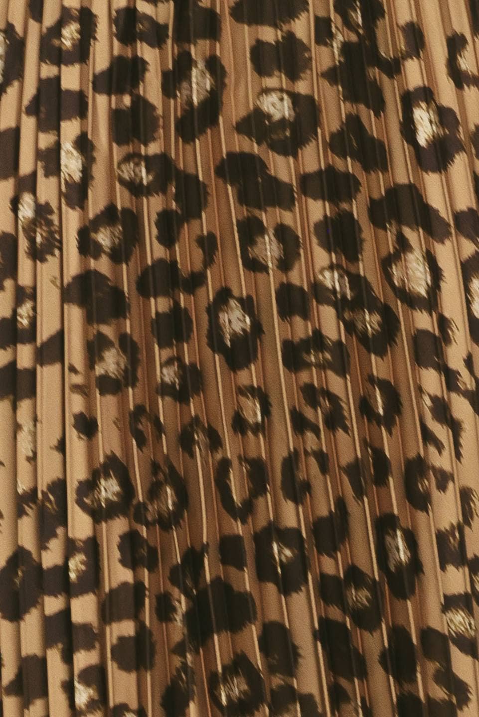 Pleated Leopard Maxi Skirt
