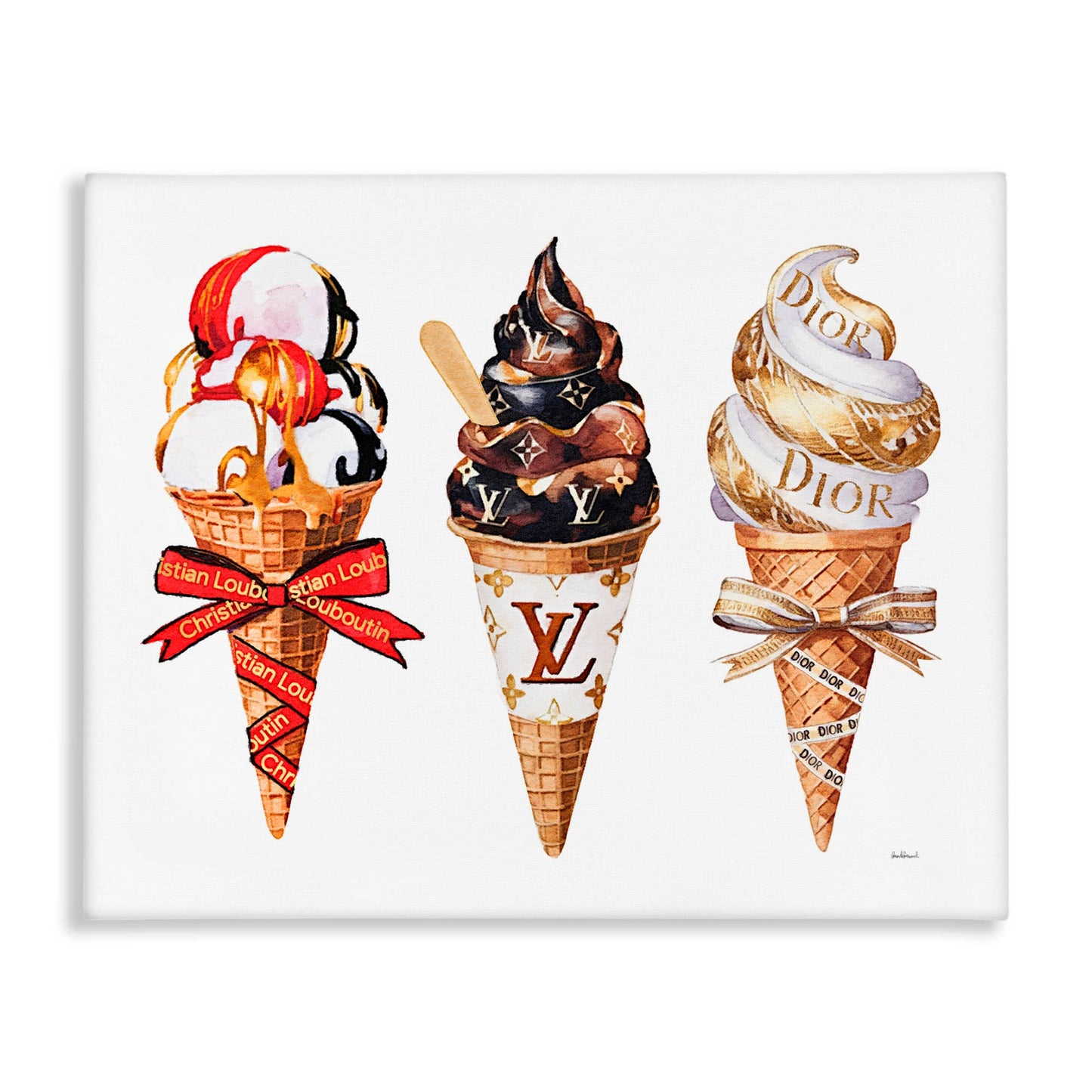 Luxury Gourmet Ice Cream Canvas