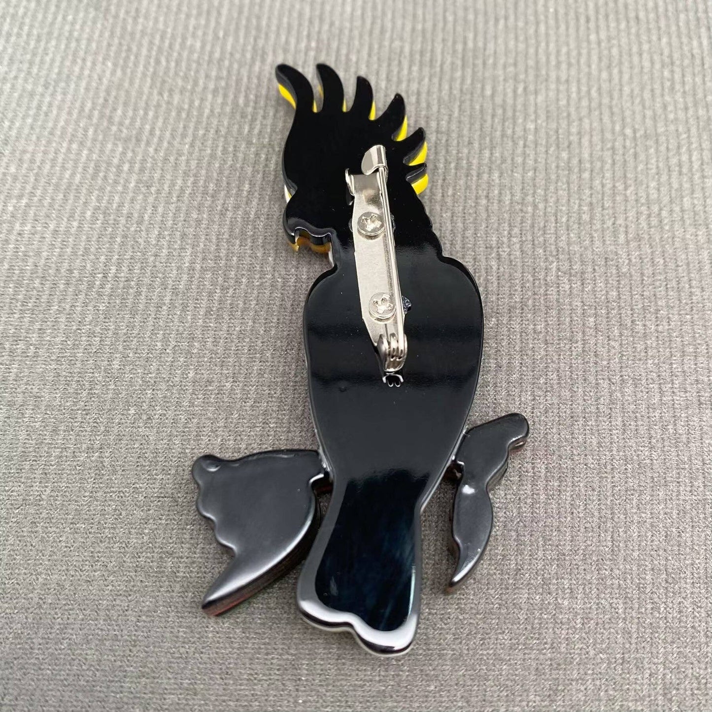 Parrot on a Branch Acrylic Brooch