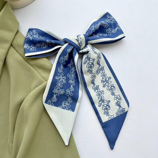 NARROW AND LONG FLOWER SCARF