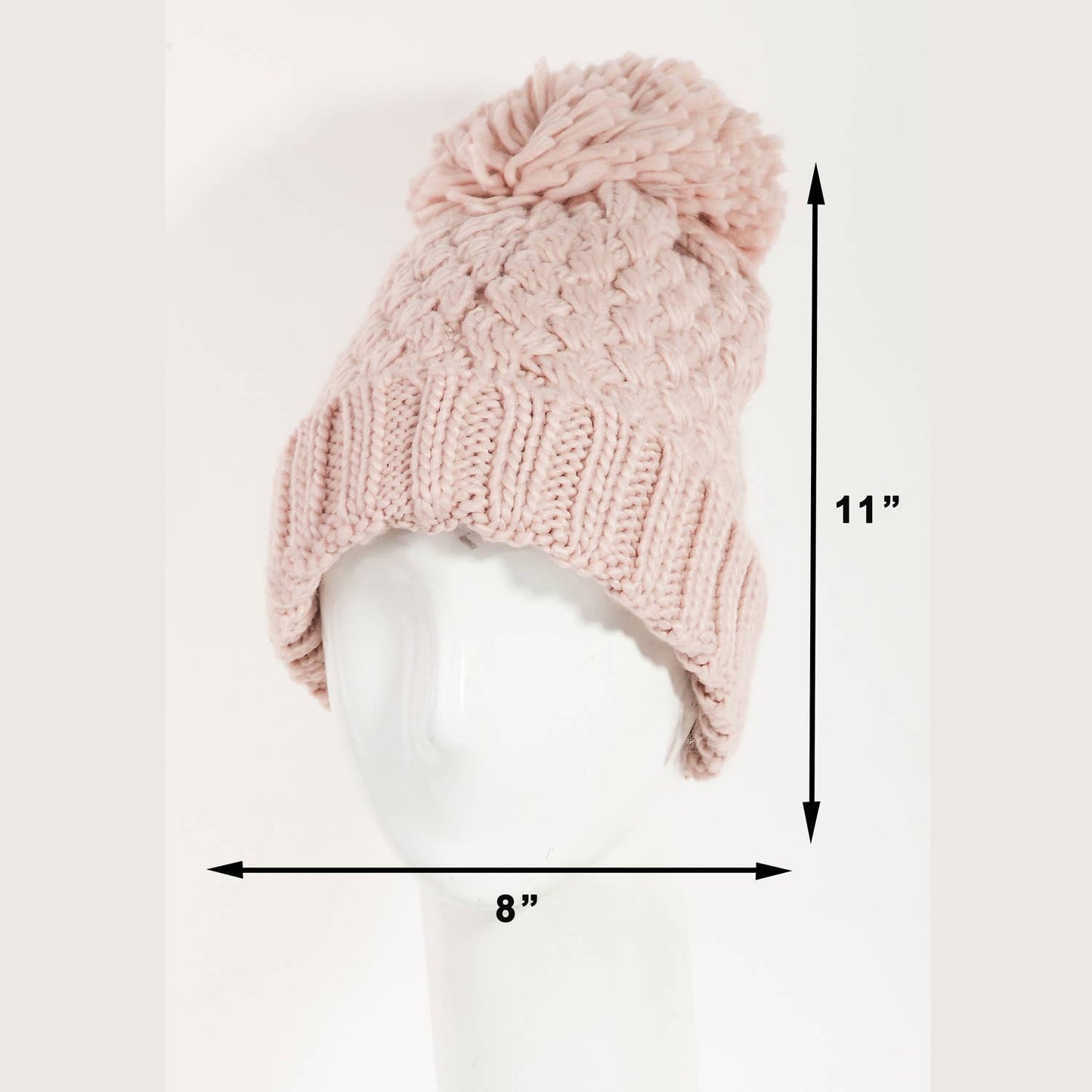 Crochet Knit Pom Beanie