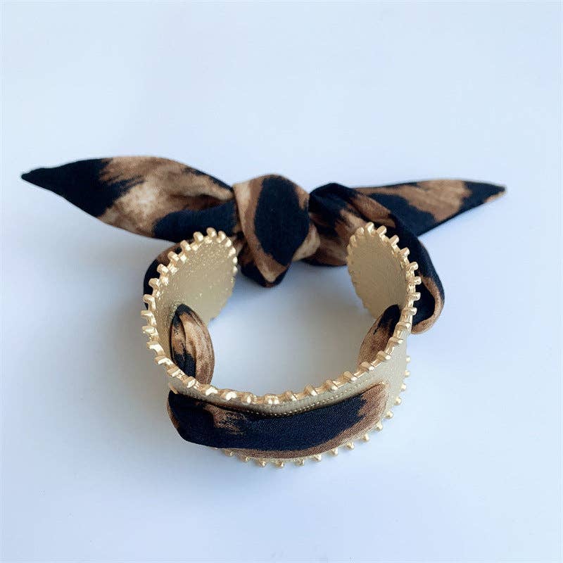 Vintage Matte Gold Open Bangle Bracelet