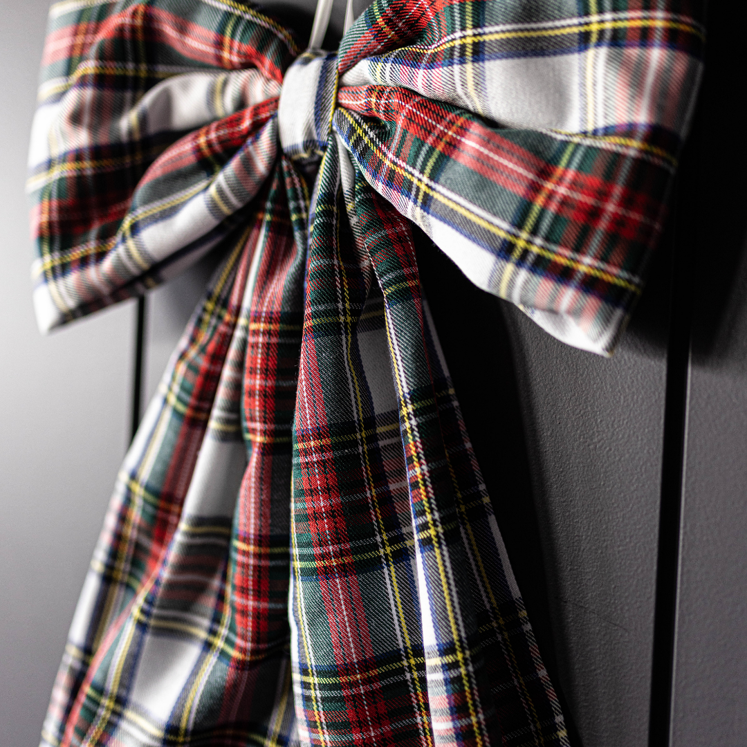 Holiday Plaid Fabric Bow