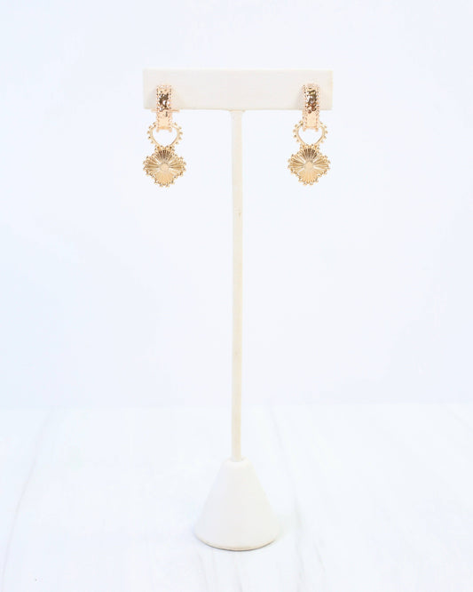 Hector Clover Hoop Earring Gold