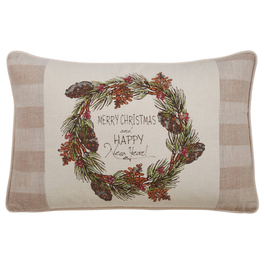 Merry Christmas and Happy New Year Pillow