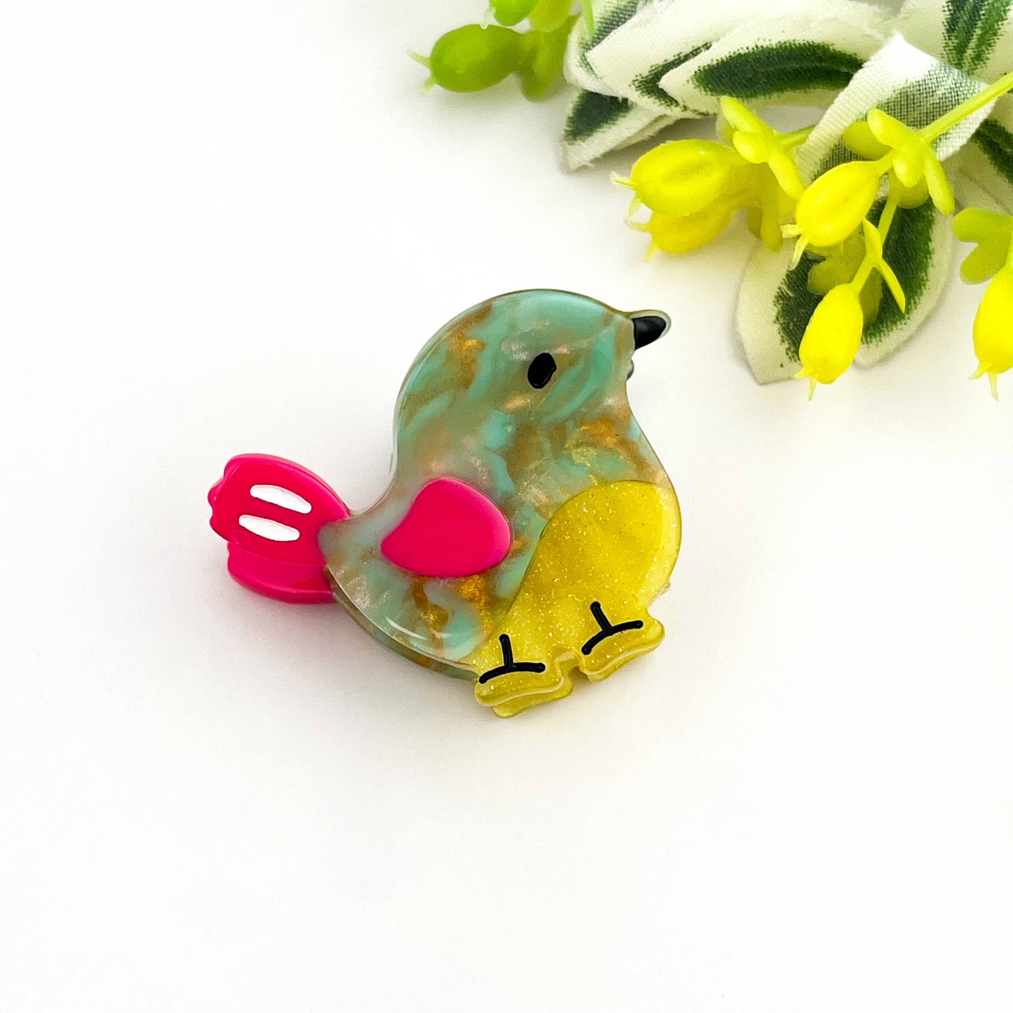 Mini Bird Cute & Whimsical Animal Acetate Hair Claw Clip