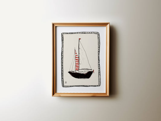 "Sailboat No. 02", Giclée Fine Art Print