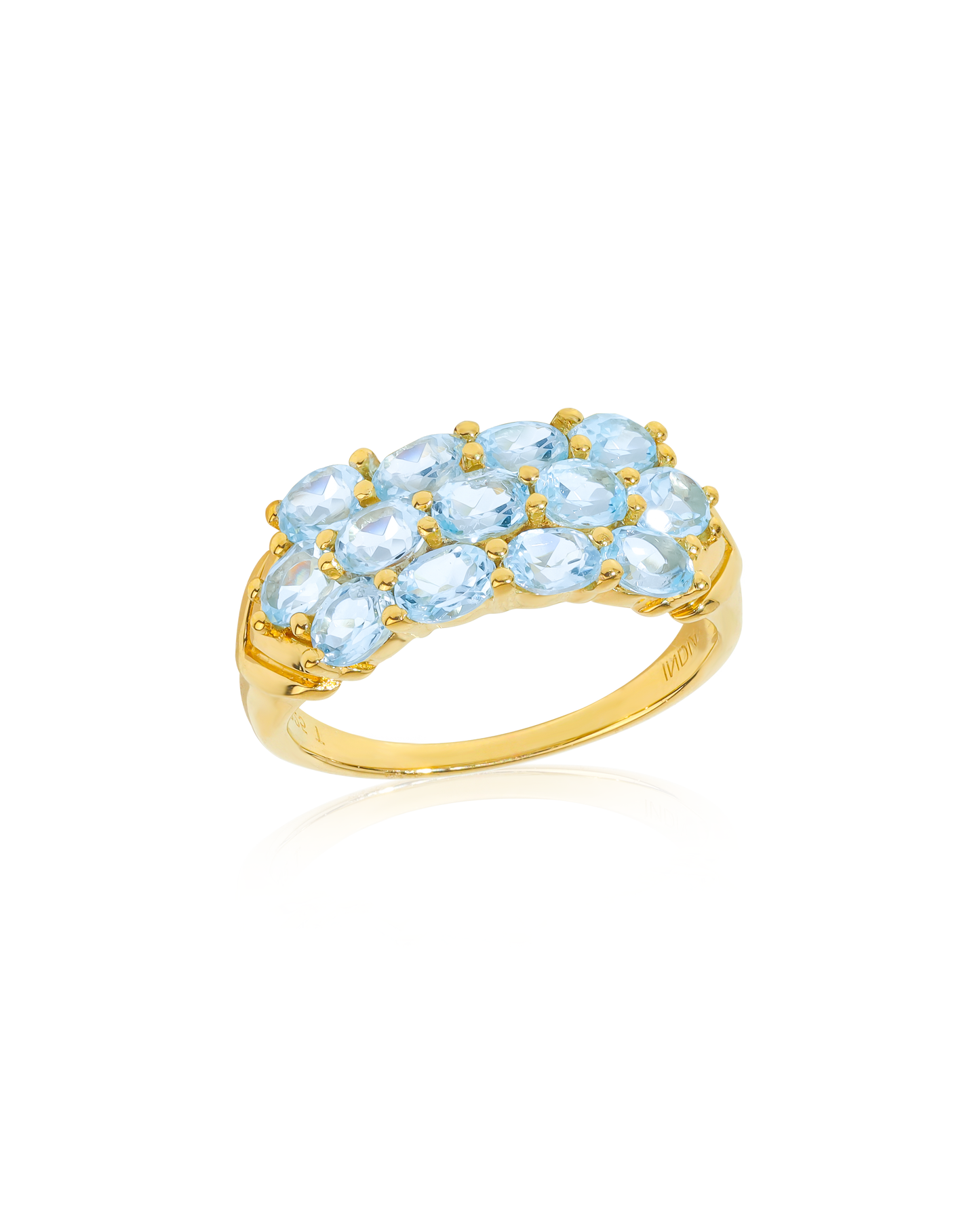 Sky Blue Topaz Gemstone Cocktail Ring