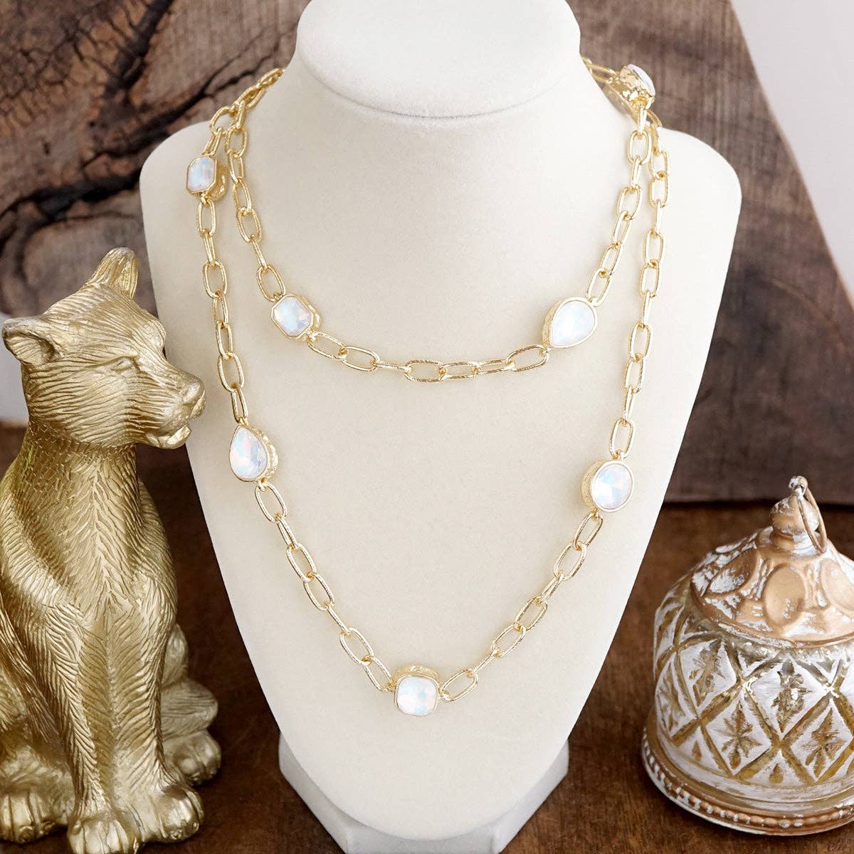 Brilliant Bond – Long Crystal Station Necklace
