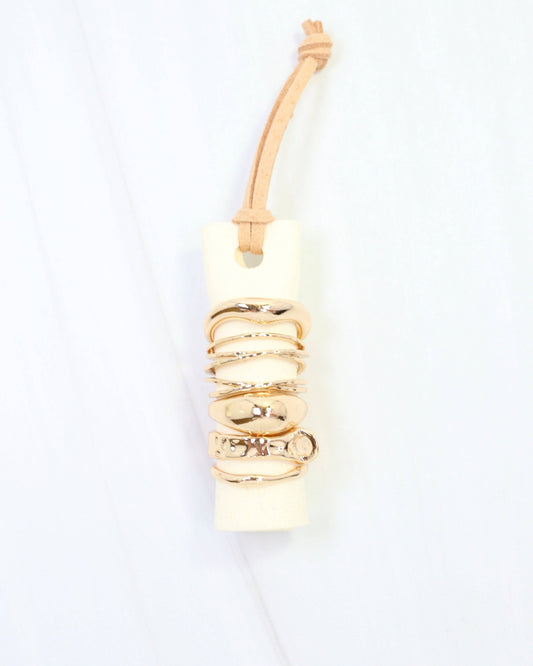 Kate Five Piece Ring Set Gold