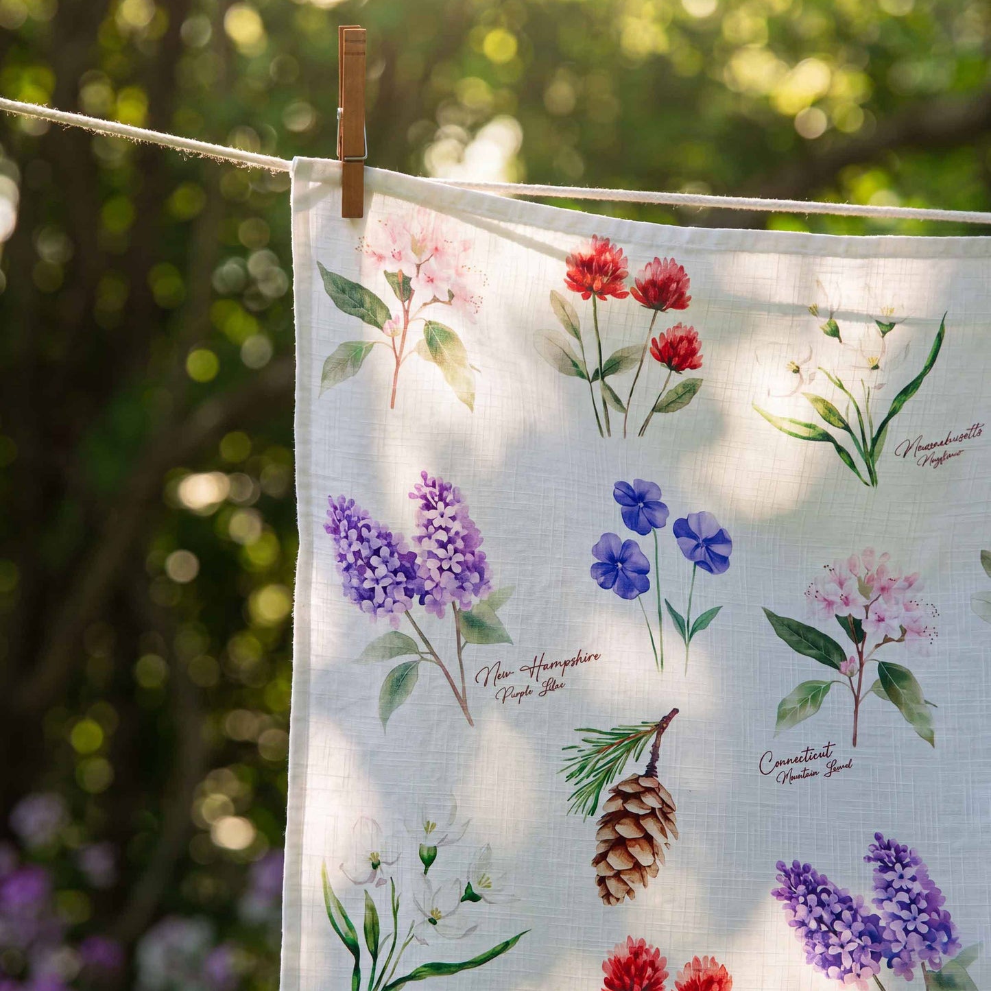 Flowers of New England - Tea Towel