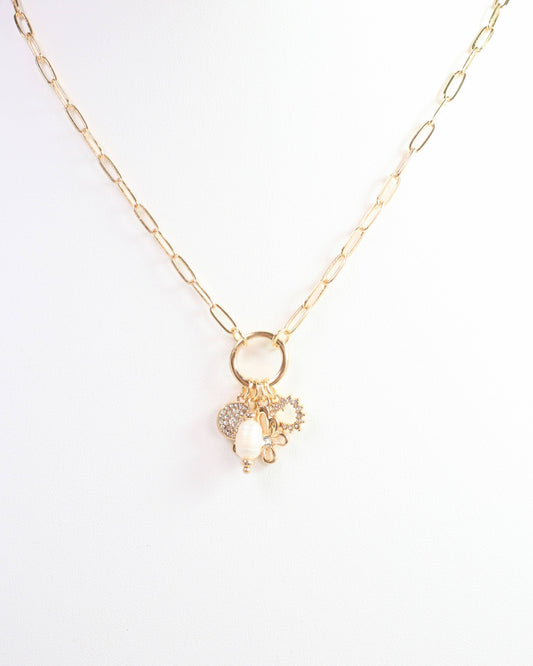 Fordham Charm Necklace Gold