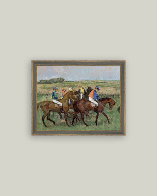 The Races Framed Antique Art