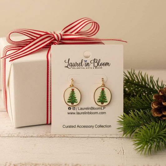 Christmas Vintage Christmas Tree Earrings