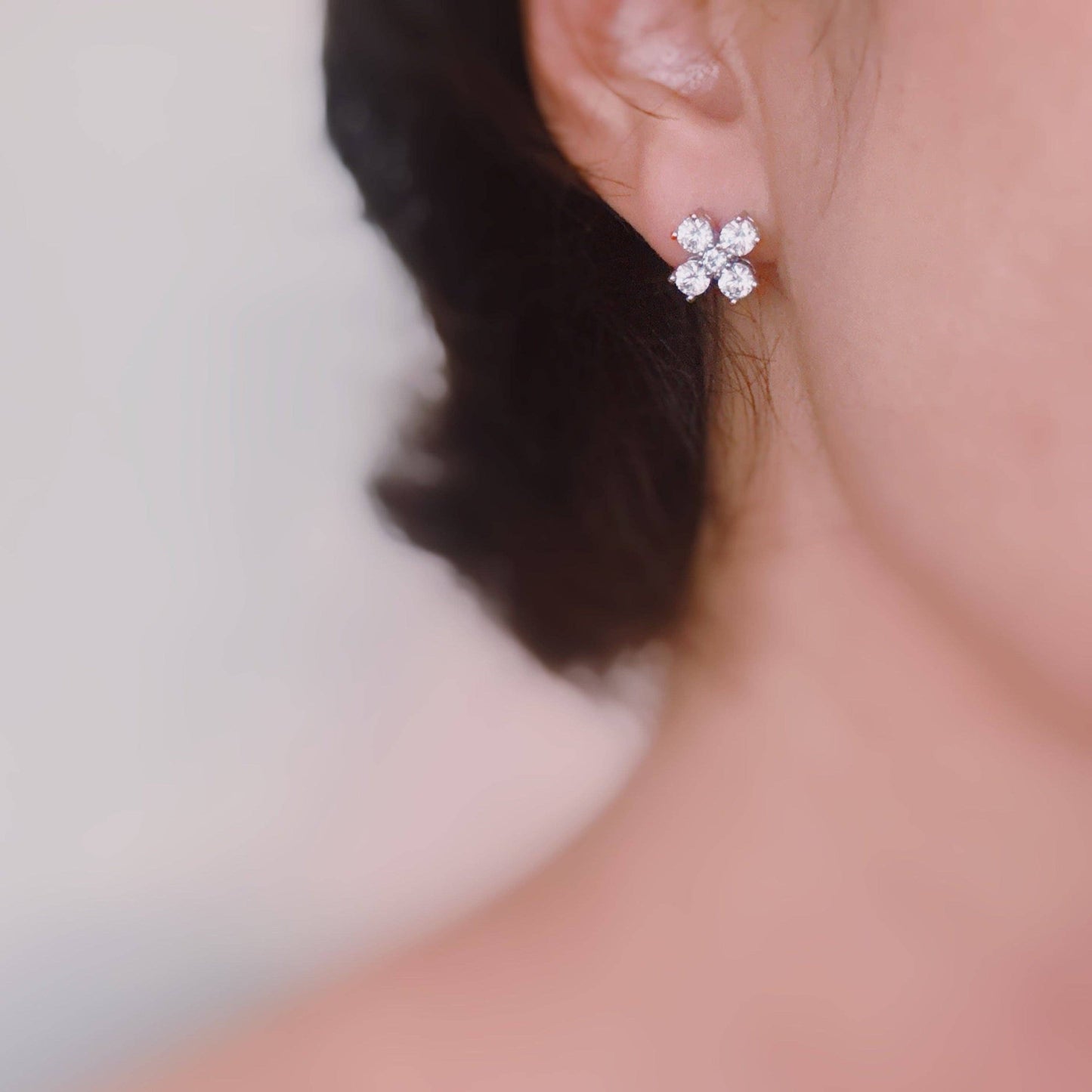 Radiant Sparkle Mini Cross Stud Earrings