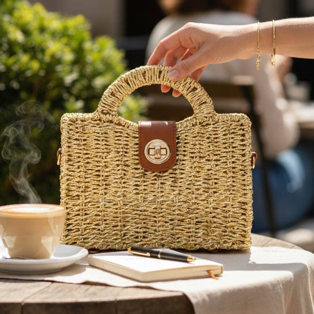 Woven Mini Satchel Crossbody Bag