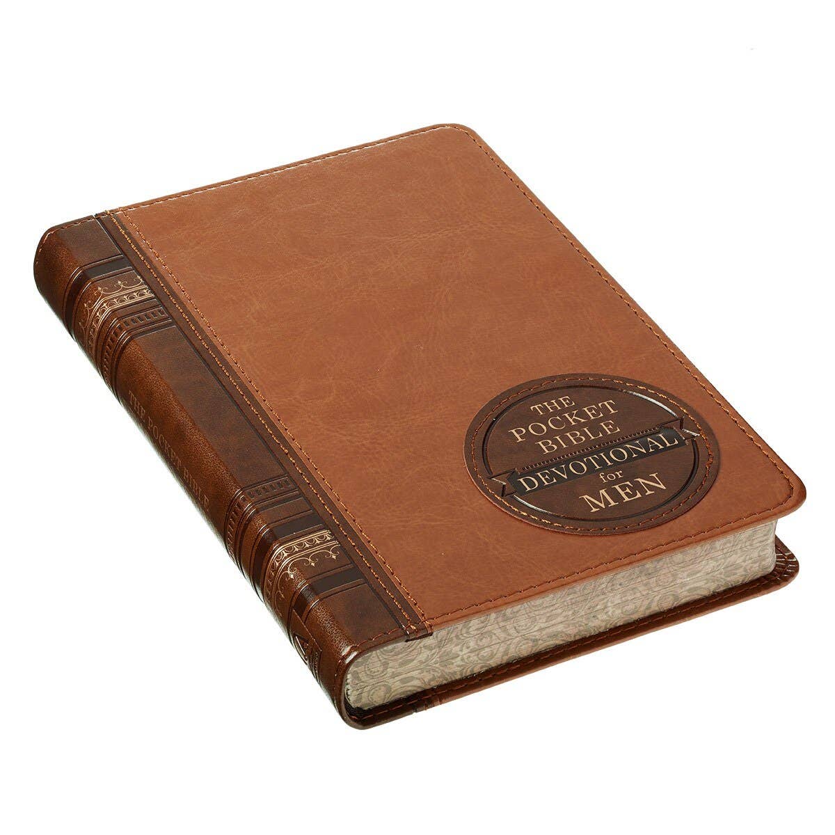 Pocket Bible Devotional for Men Faux Leather