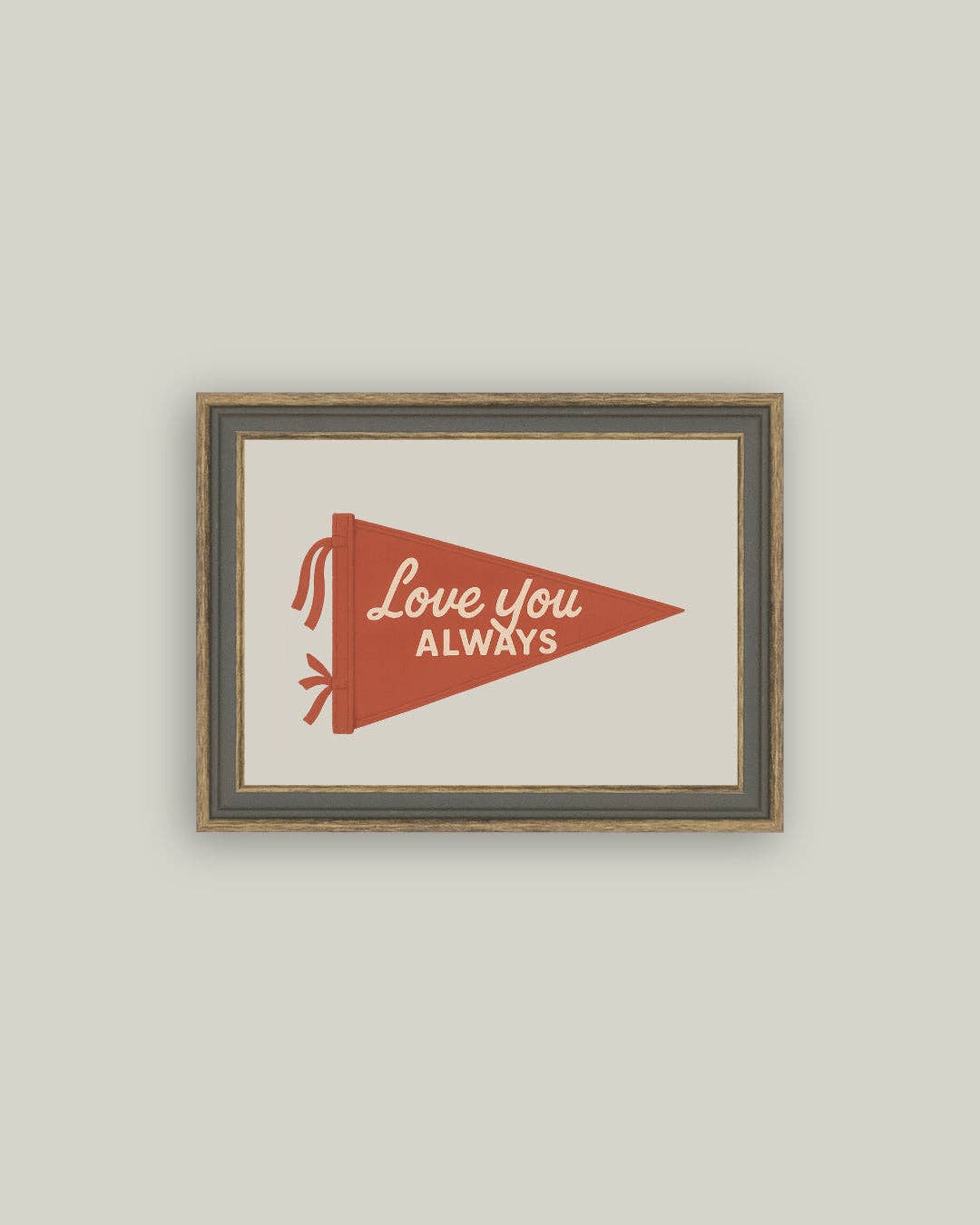 Love You Always Framed Antique Art