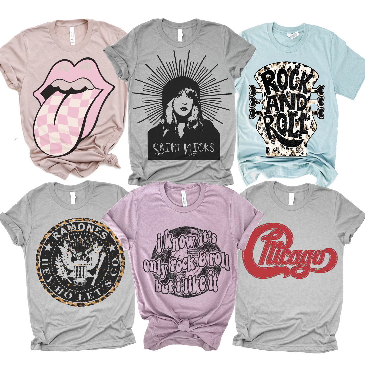 Classic Rock & Roll Band Retro Concert Graphic Tee