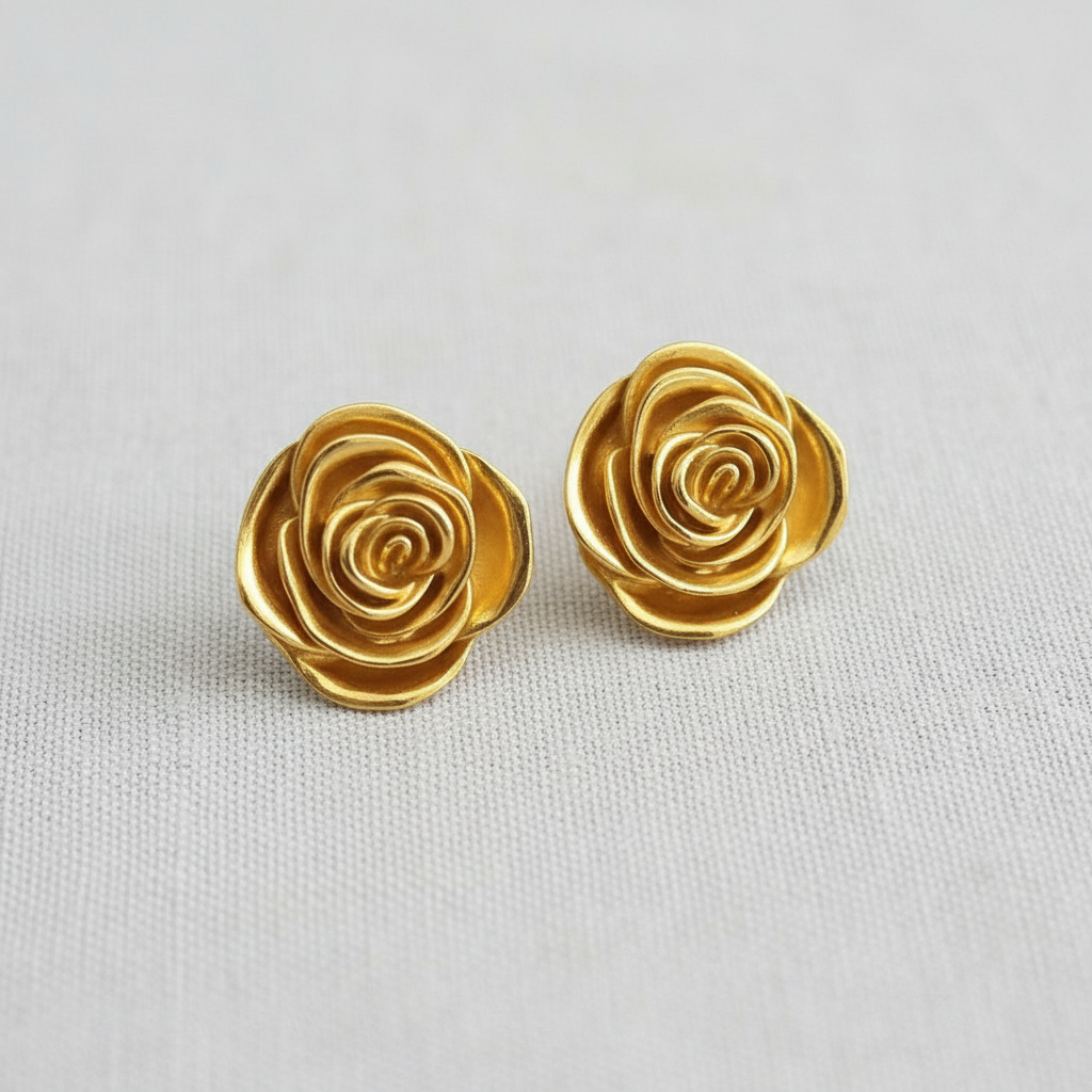 Vintage Floral Stud Earrings