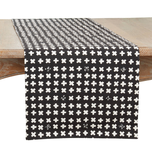 Embroidered Crosses Runner