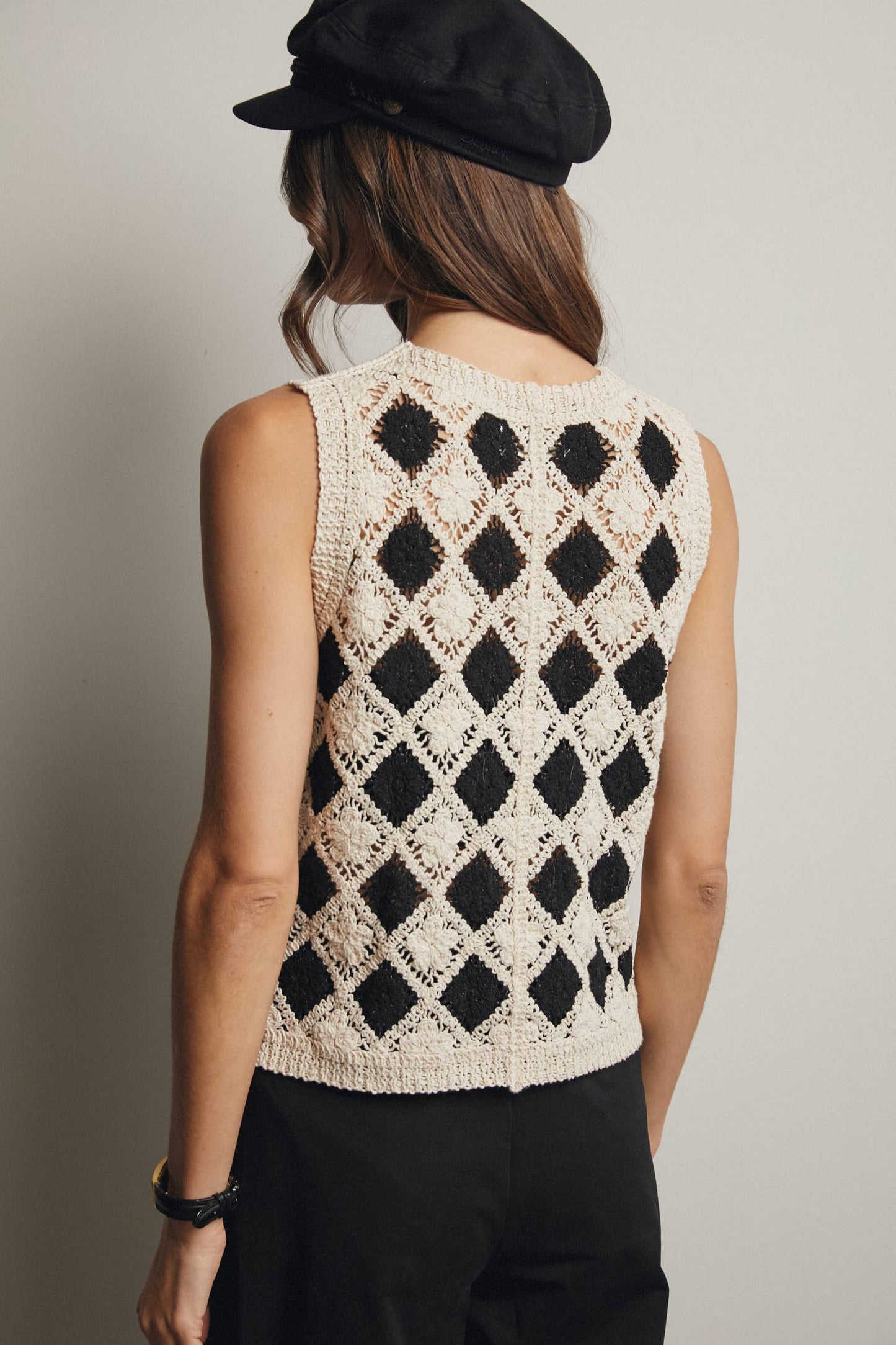 Crochet Diamond Pattern Vest