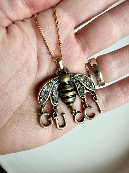 Upcycled Gucci Designer Pendant Necklace