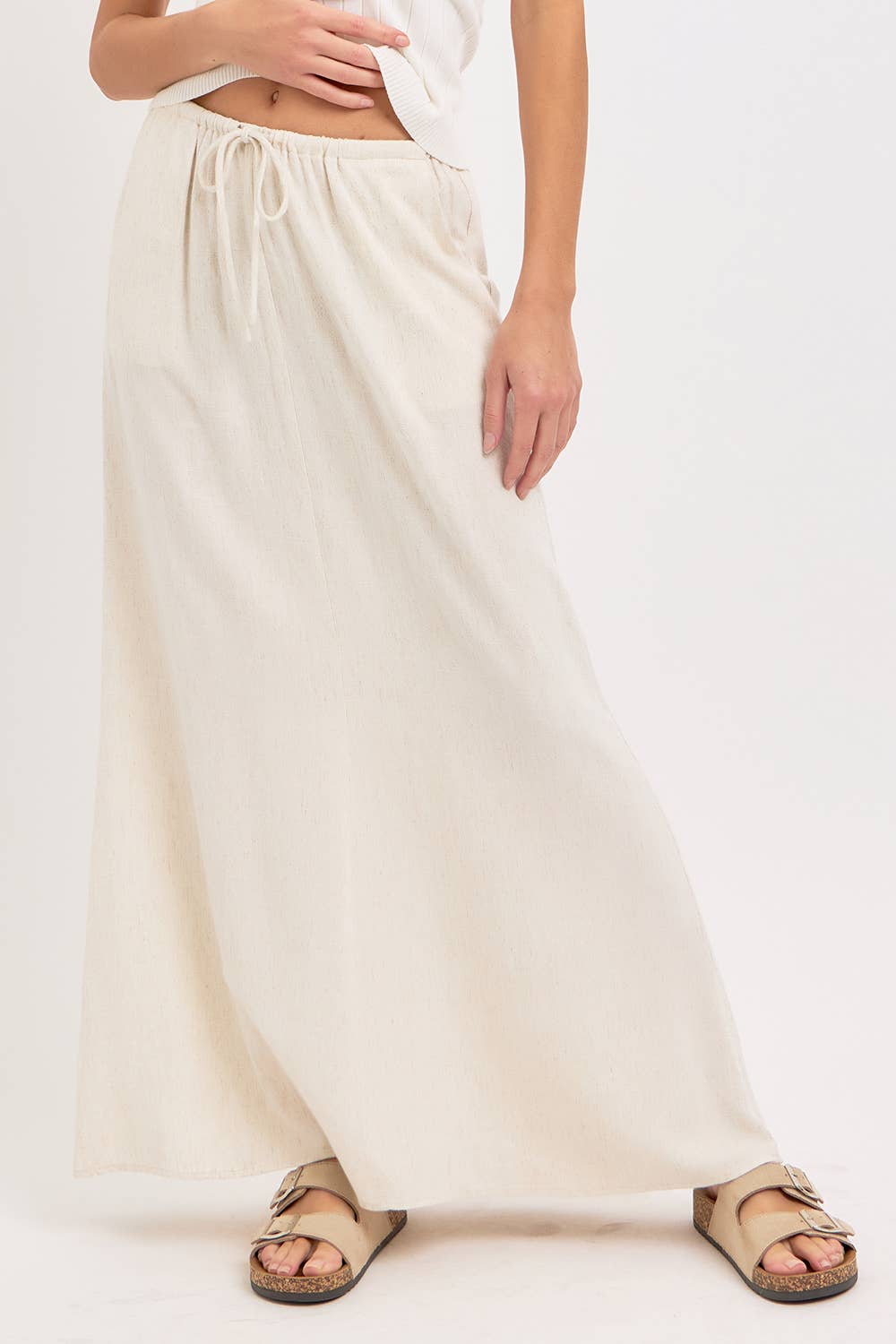 LINEN PULLOVER MAXI SKIRT