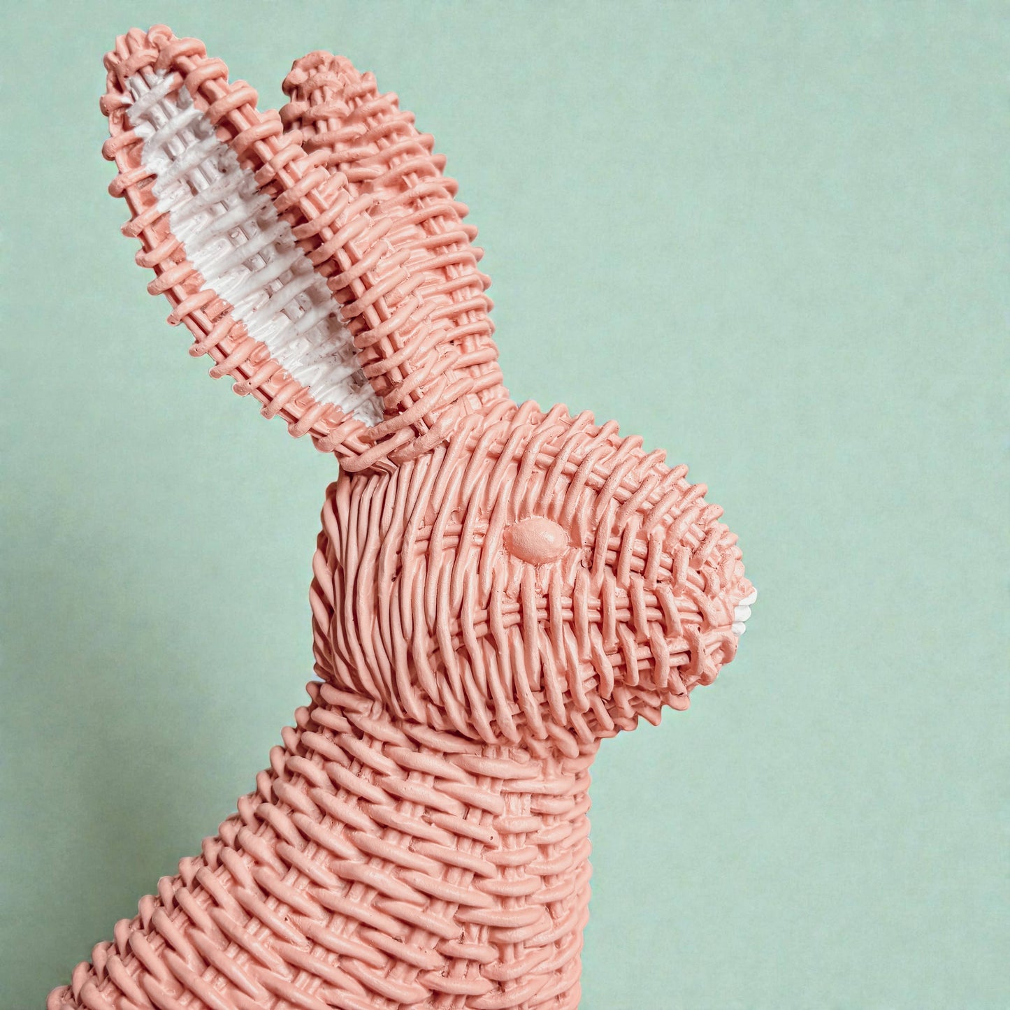 Rabbit Statue Wicker Weave Bunnies, Easter Bunny Home Decor