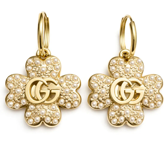 14K Gold Gucci Upcycled Hoop Earrings