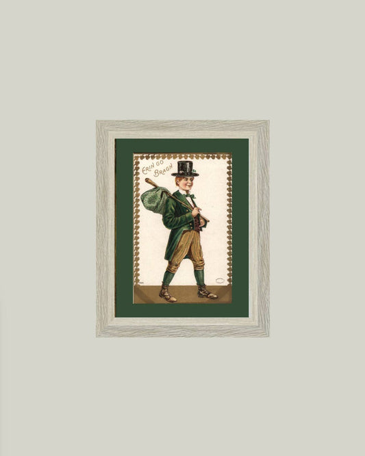 Irish Lad Framed Antique Art