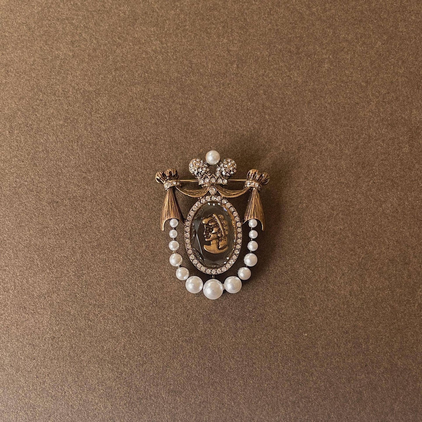 Vintage Baroque Fairy Animal Flower Dazzling Brooch