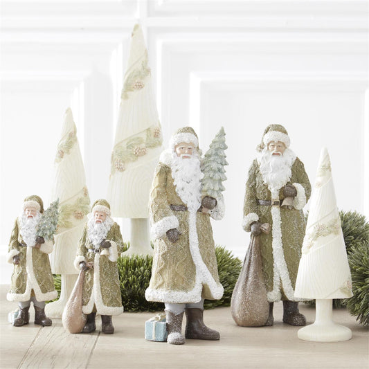Woodgrain Trees w/Pinecone Garland - Large