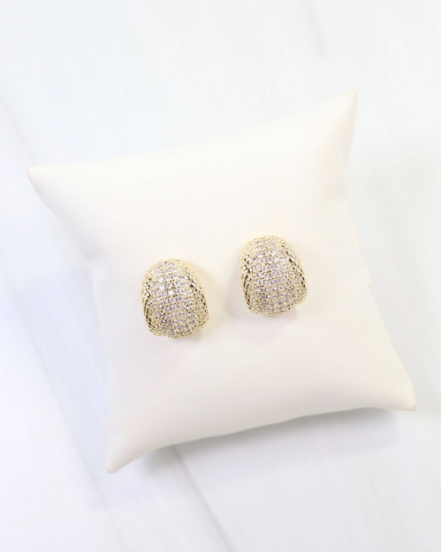 East Hampton Crystal Pave Earring Gold