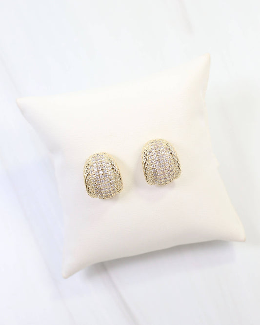 East Hampton Crystal Pave Earring Gold