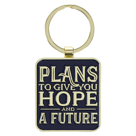 Keychain Hope & a Future Jer. 29:11 - Epoxy-coated Metal