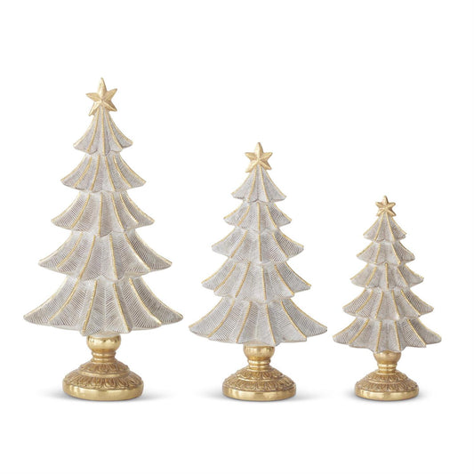 Gold Glittered Resin Christmas Tree - Large