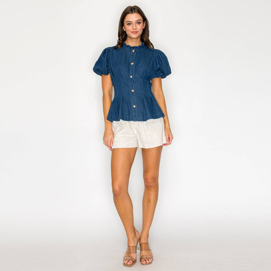 La Belle Denim Blouse
