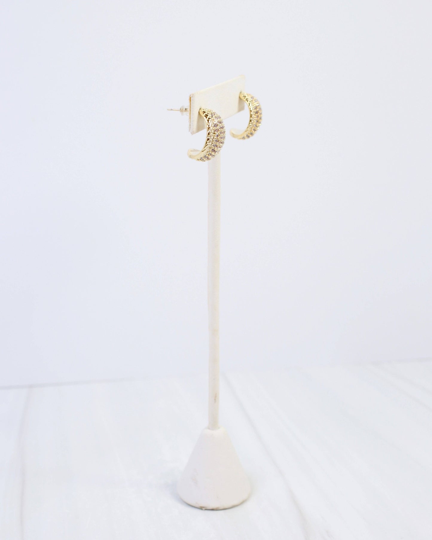 East Hampton Crystal Pave Earring Gold
