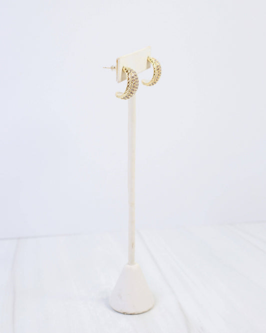 East Hampton Crystal Pave Earring Gold
