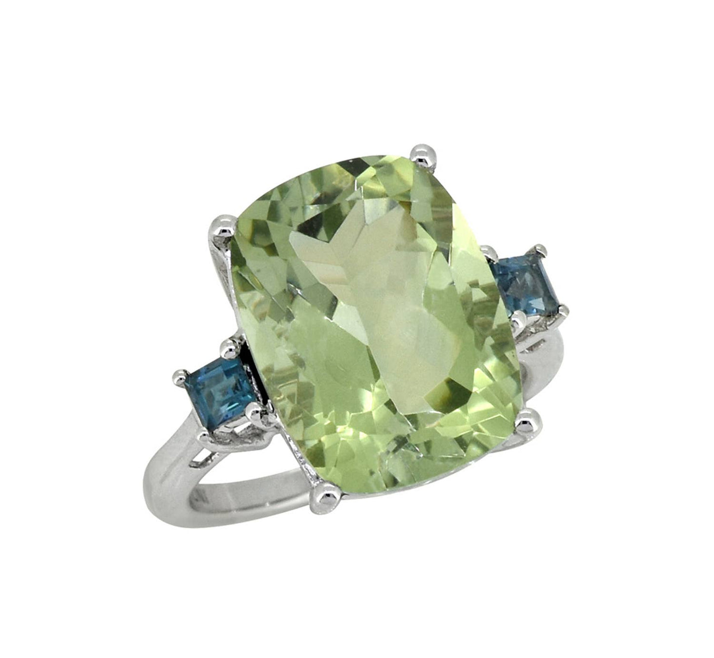 Green Amethyst Gemstone Ring