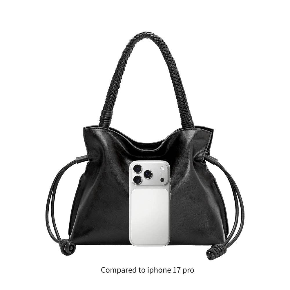 Moira Burgundy Vegan Leather Top Handle Bag
