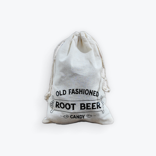 Root Beer Barrel Candy with Decorative Cloth Bag (5 oz.)