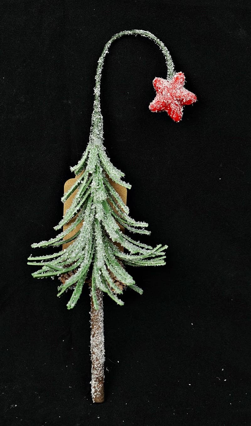 Snowy Shooting Star Mini Tree Ornament-Green