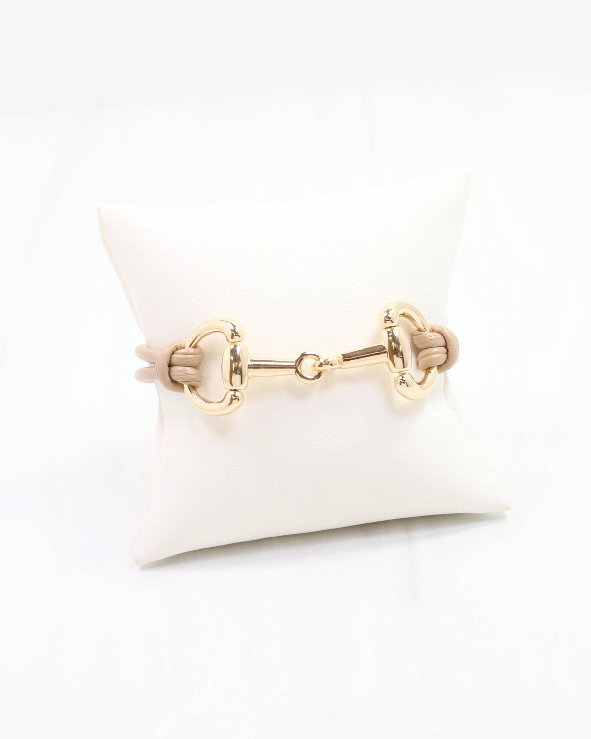 Ellery Horsebit Cord Bracelet Tan