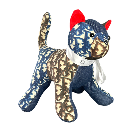 Trotter Vintage Silk Scarf Patchwork Kitten