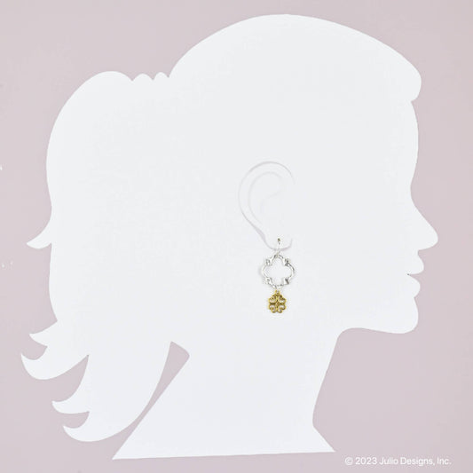 ER633 Quatrefoil Earring with Filigree Accent