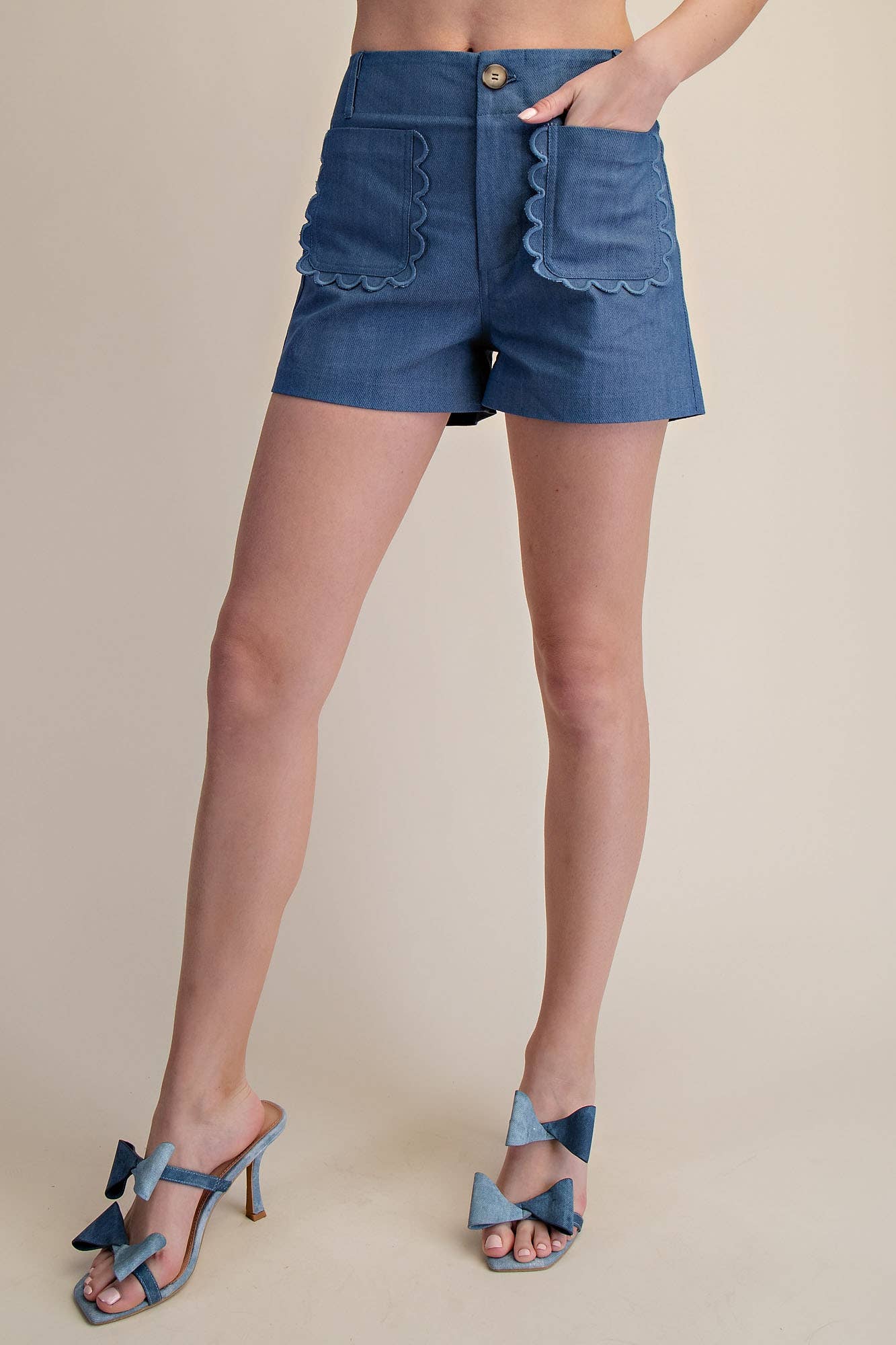 Scallop Detail Pocket Colette Shorts