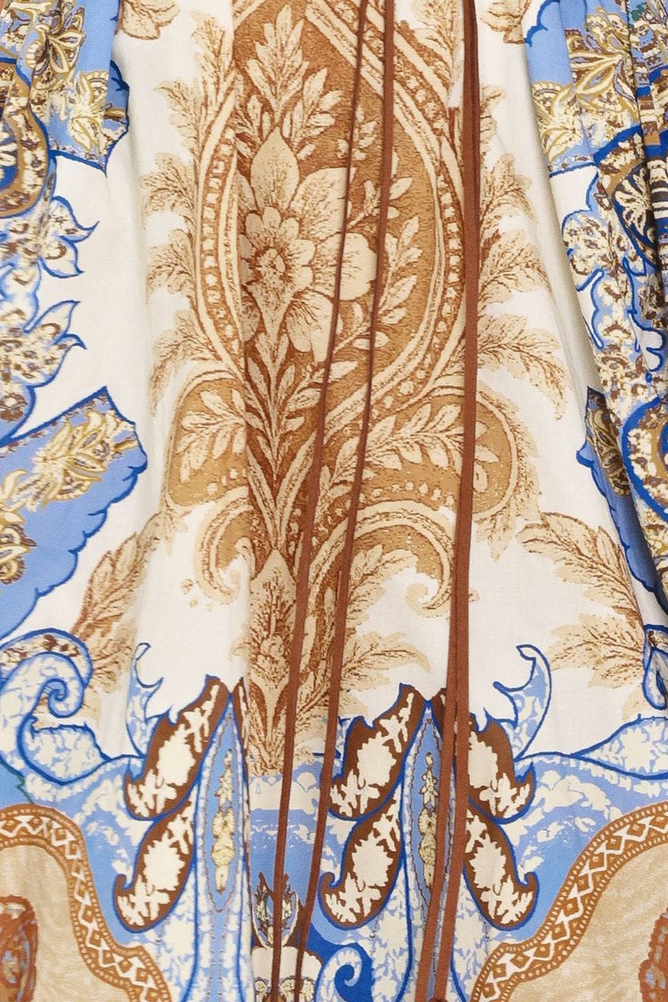 Blue & Sand Paisley Woven Midi Dress
