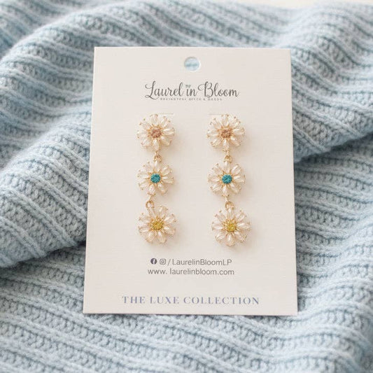 Sunlit Daisy Cascade Earrings